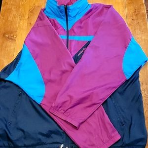 Vintage adidas awesome colorway built in hood windbreaker
